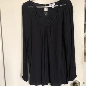 Black maternity long sleeved blouse